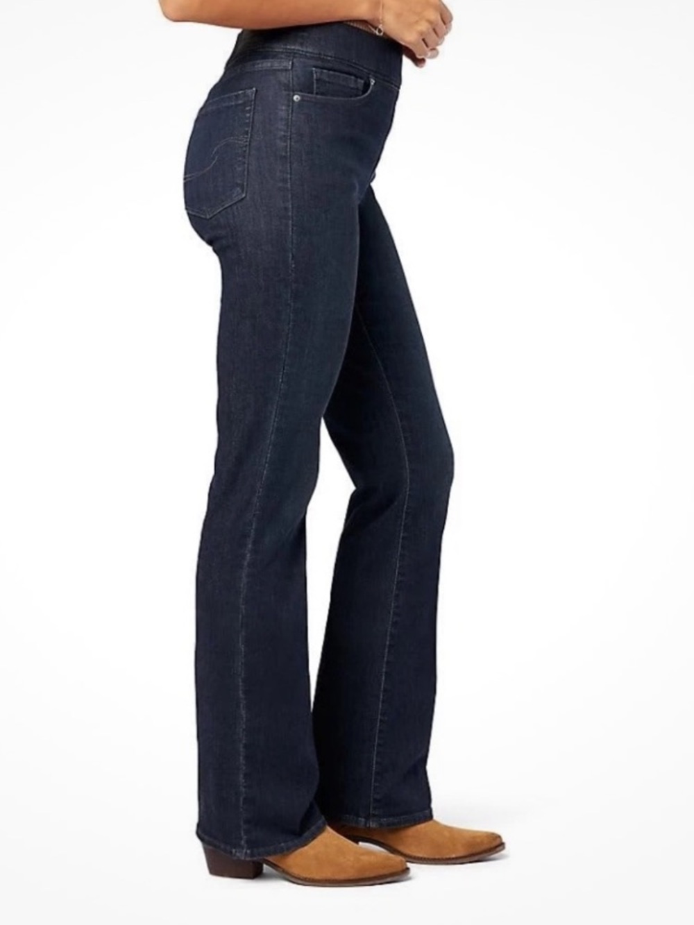 Signature Gold Levi Strauss Women's Totally Shaping Pull On Bootcut Jean Size 16